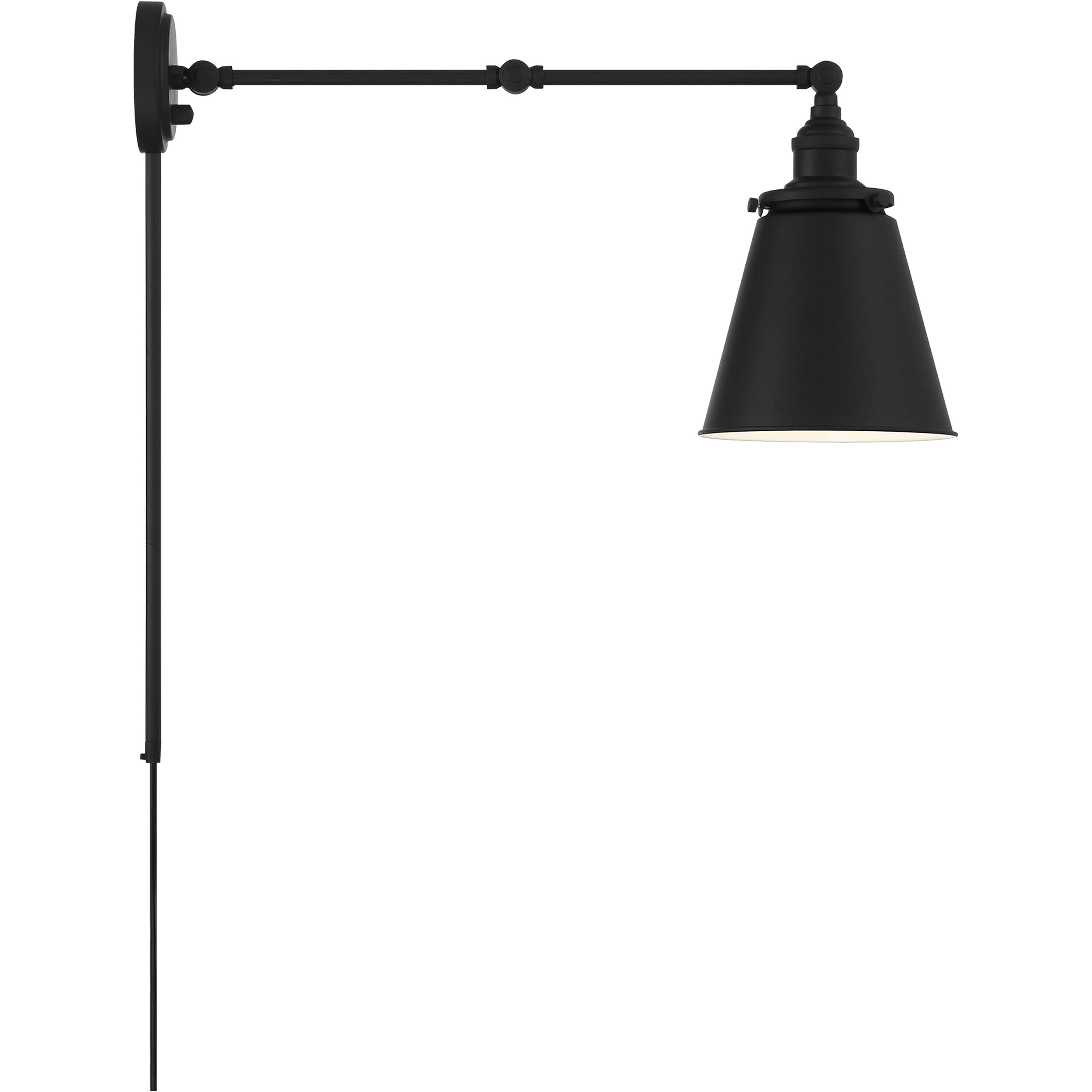 Bayard 25 inch 60.00 watt Matte Black Swing Arm Wall Wall Light