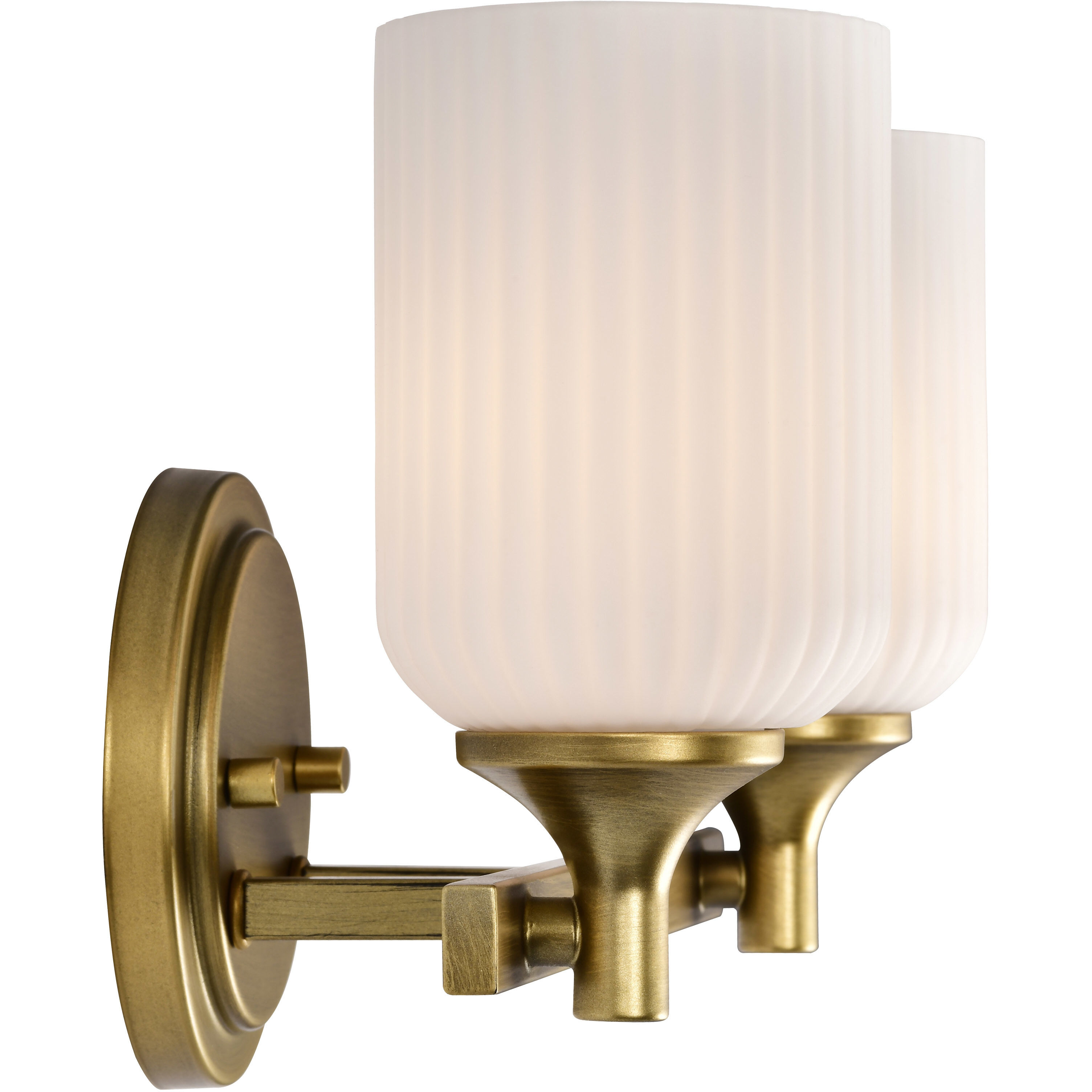 Solara 13.38 inch Natural Brass Vanity Wall Light