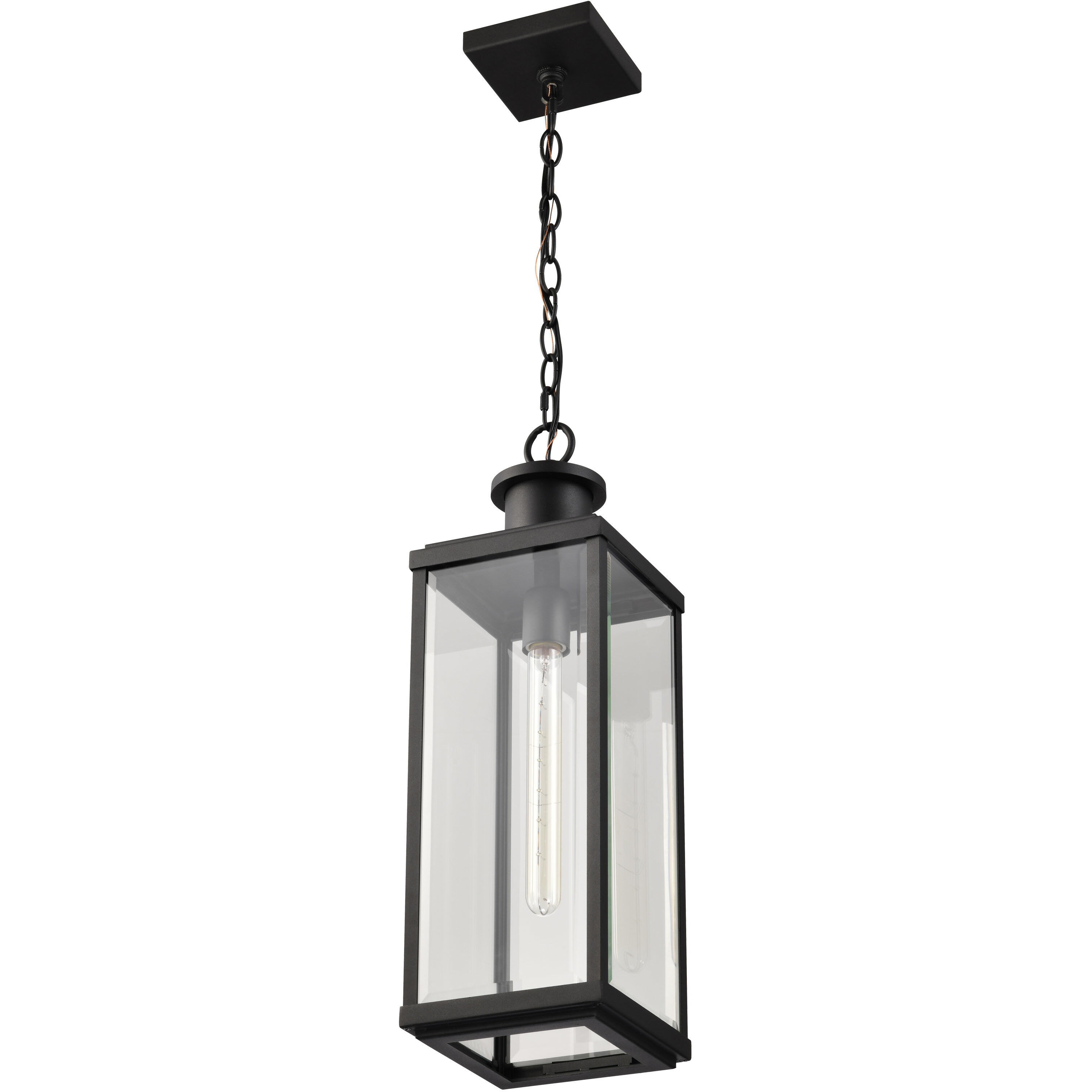 Luca 7 inch Sand Black Outdoor Hanging Light