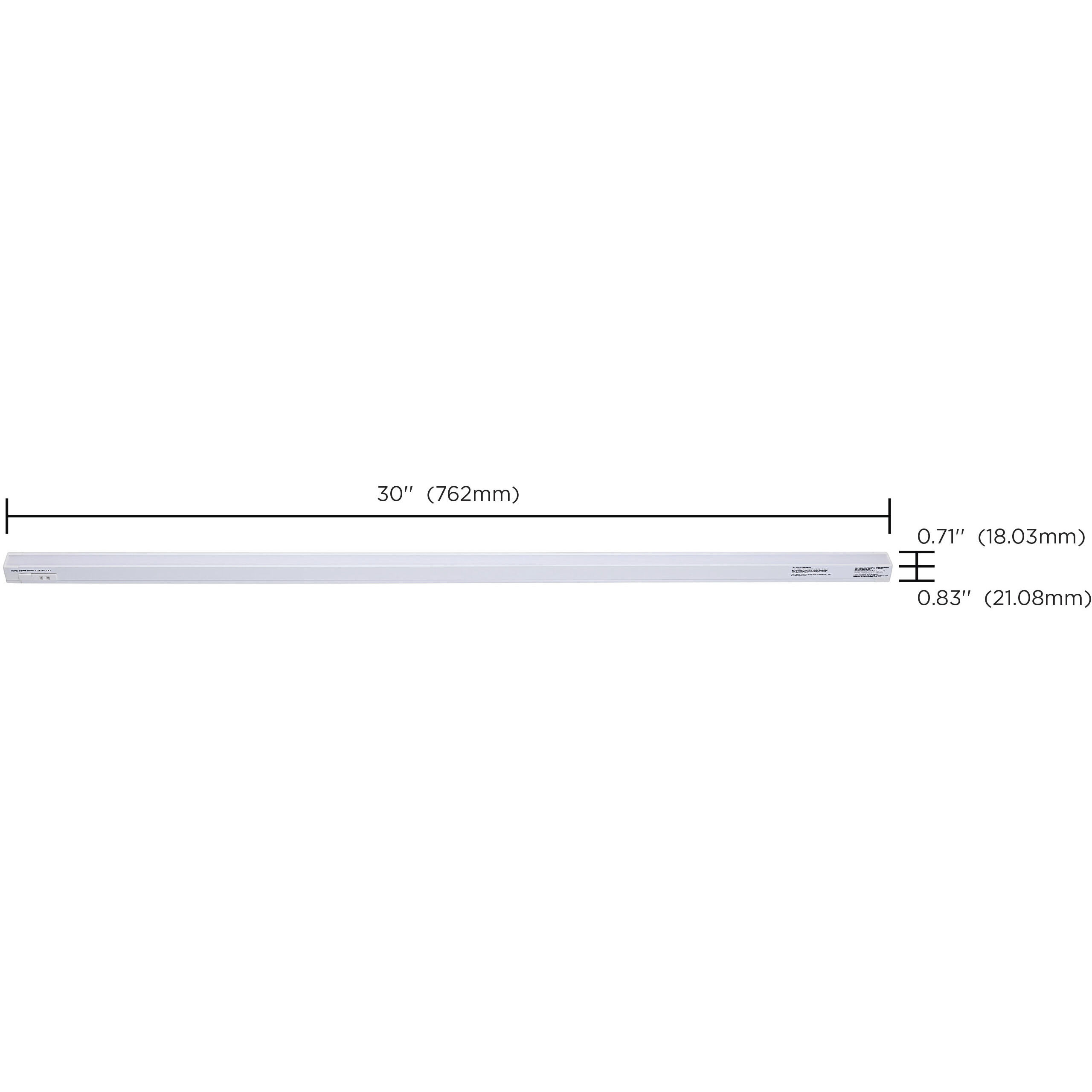 CounterQuickSlim 120 LED 30 inch White Under Cabinet & Cove