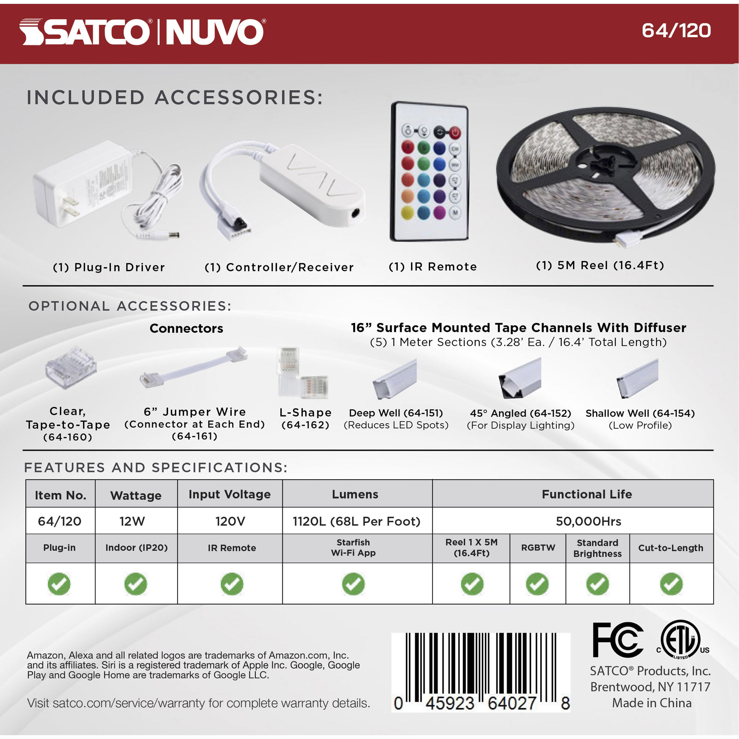 Dimension White 2700K 196.85 inch Tape Light