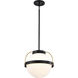 Lakeshore 1 Light 18 inch Matte Black Pendant Ceiling Light