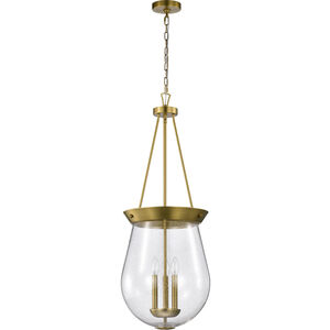 Boliver 3 Light 14.13 inch Vintage Brass Pendant Ceiling Light