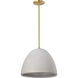 Collins 14 inch Brushed Brass Pendant Ceiling Light