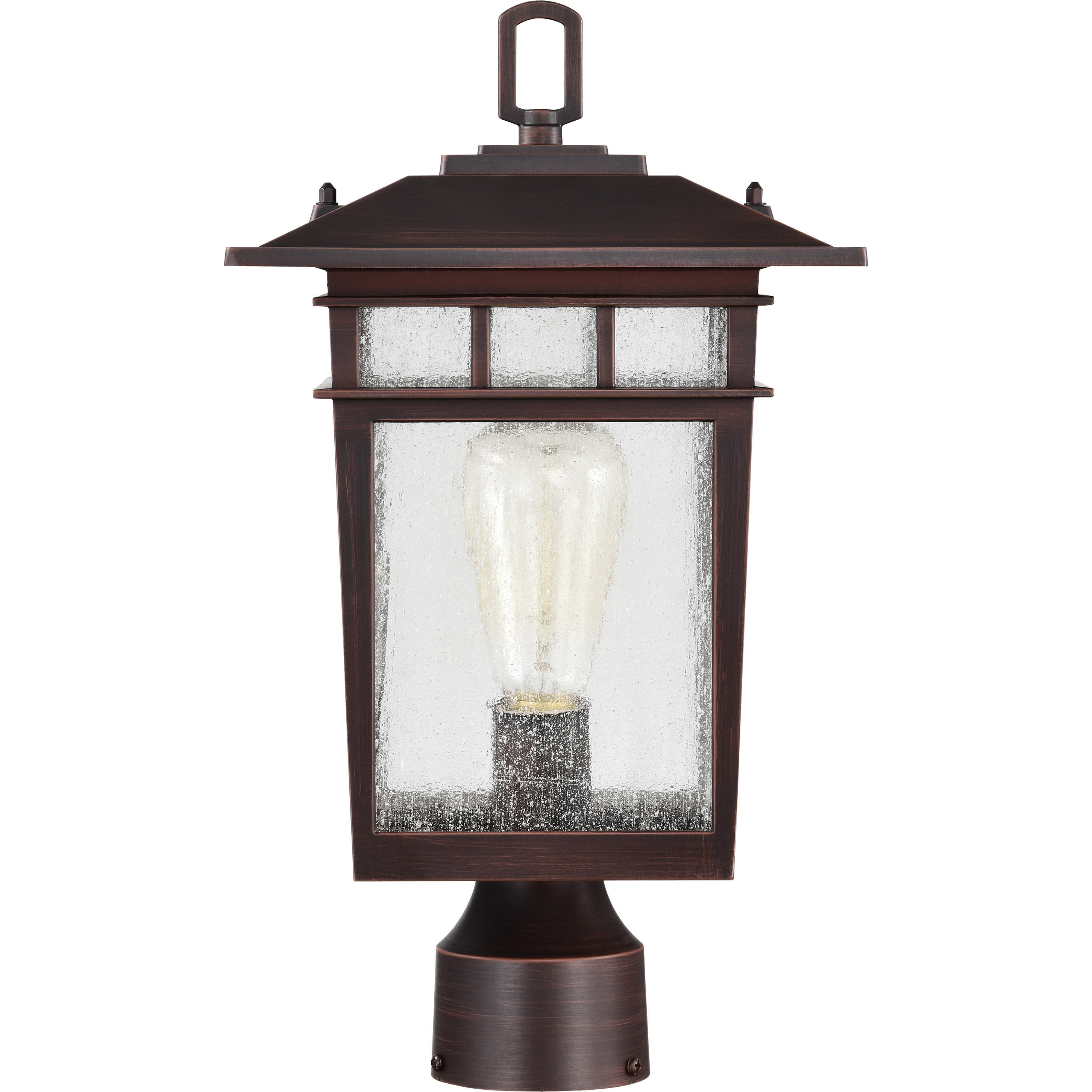 Cove Neck 16 inch Rustic Bronze Post Lantern, Large