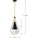 Admiral 1 Light 6.5 inch Matte Black Pendant Ceiling Light