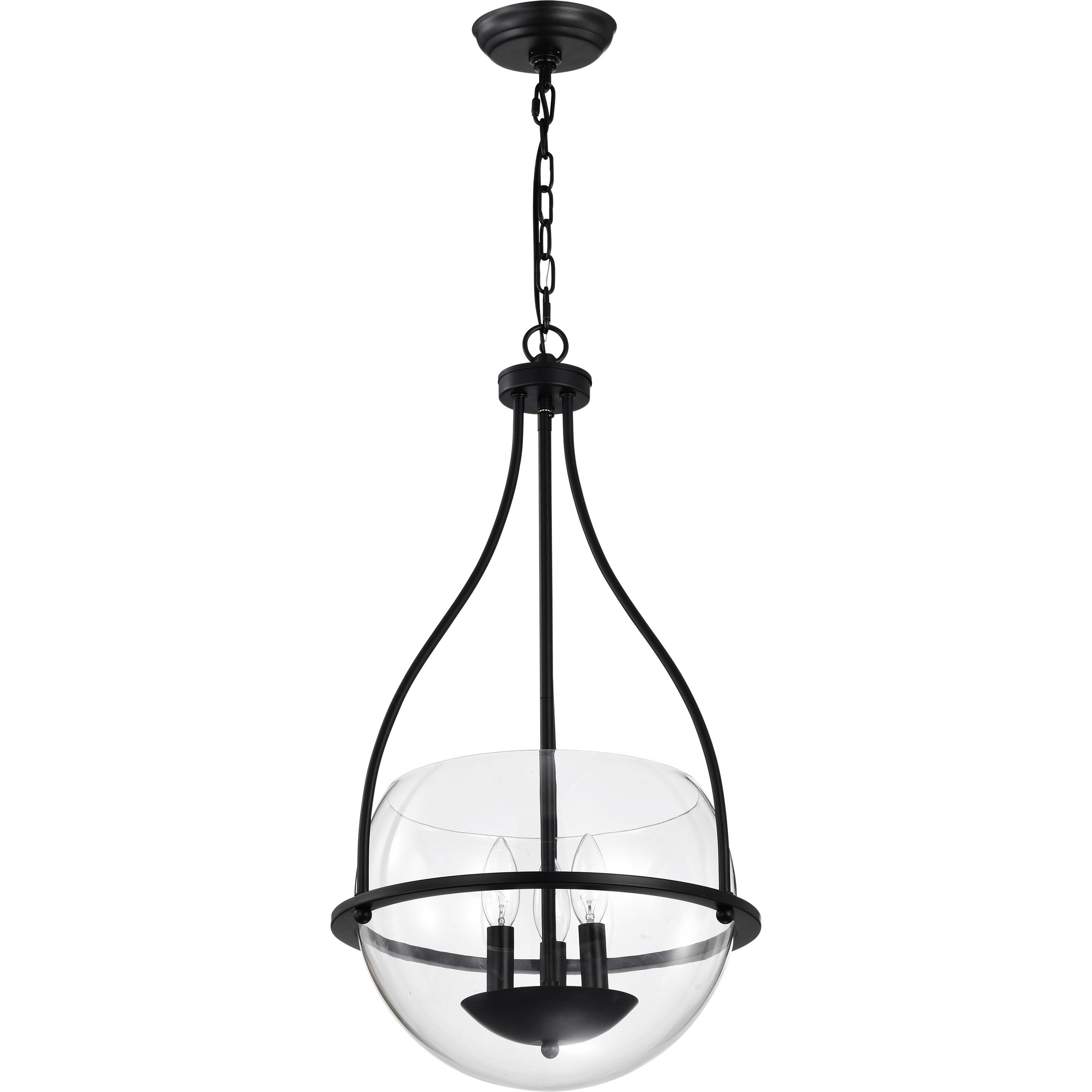 Amado 3 Light 14 inch Matte Black Pendant Ceiling Light