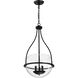 Amado 3 Light 14 inch Matte Black Pendant Ceiling Light