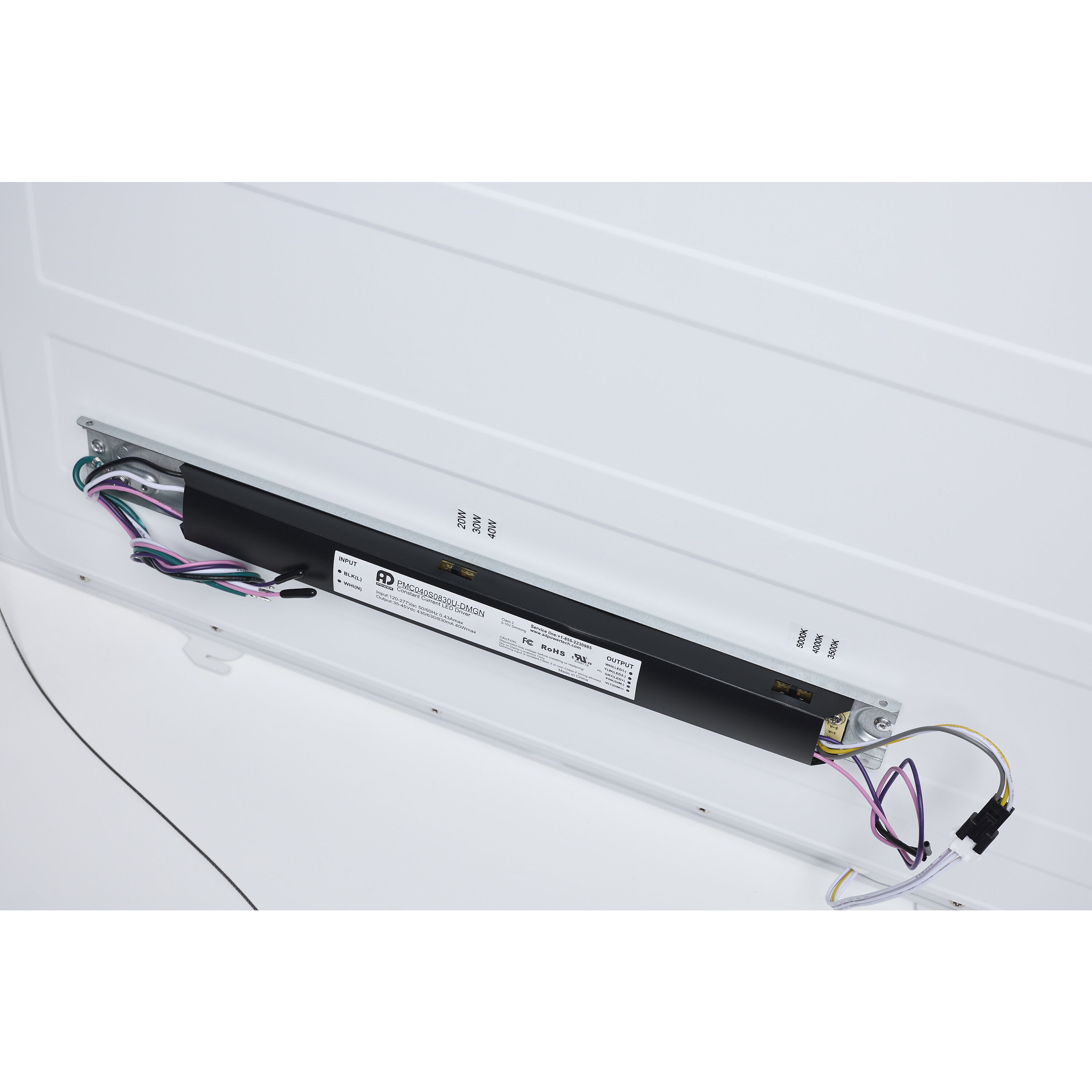 Brentwood LED 23.81 inch Matte White Flat Panel Ceiling Light, Backlit