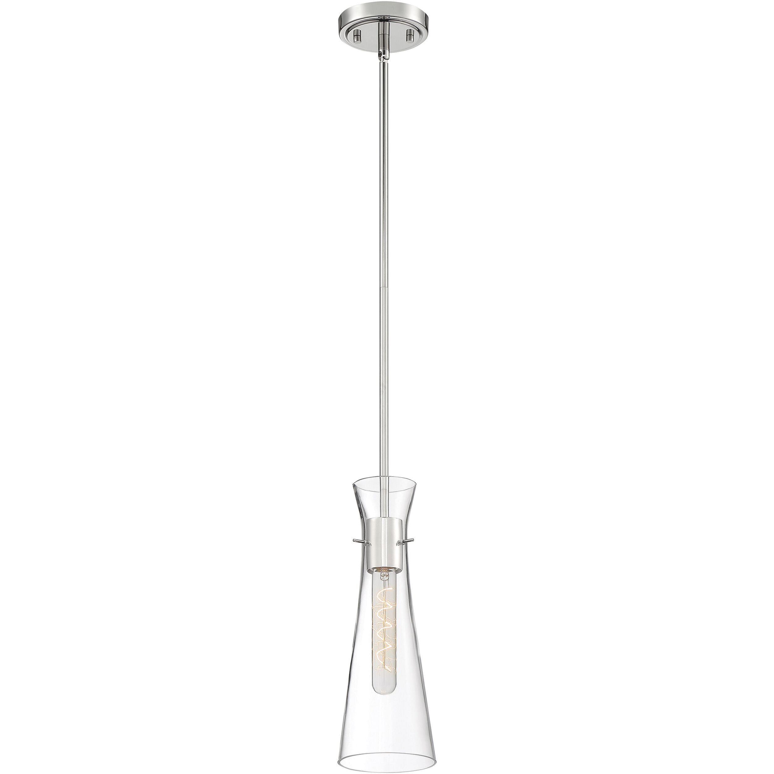 Bahari 1 Light 4 inch Polished Nickel Pendant Ceiling Light