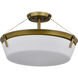 Rowen 4 Light 18.5 inch Natural Brass Semi Flush Mount Ceiling Light