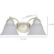 Empire 2 Light 15 inch Textured White Vanity Light Wall Light