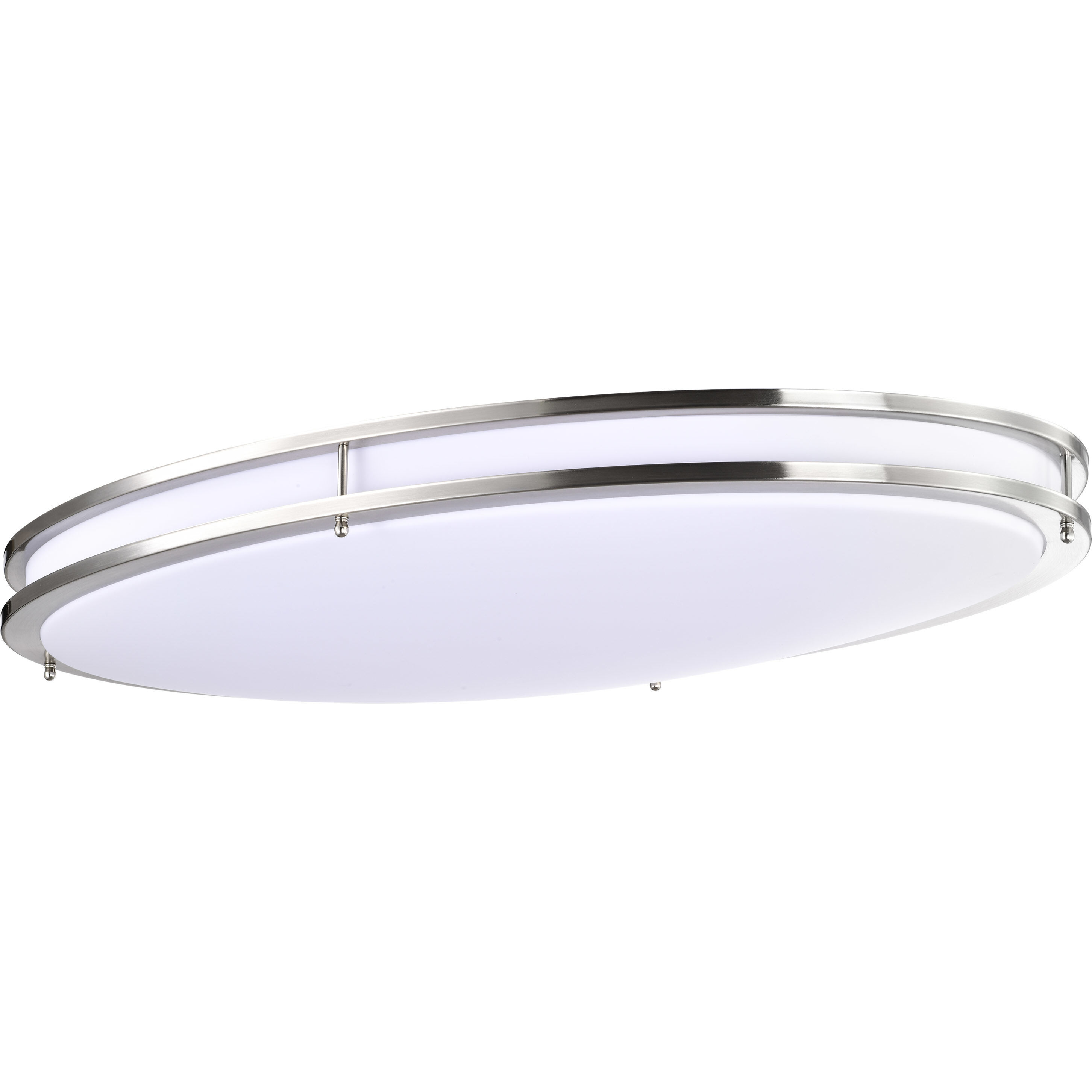 Glamour LED 18 inch Brushed Nickel Oval Flush Ceiling Light
