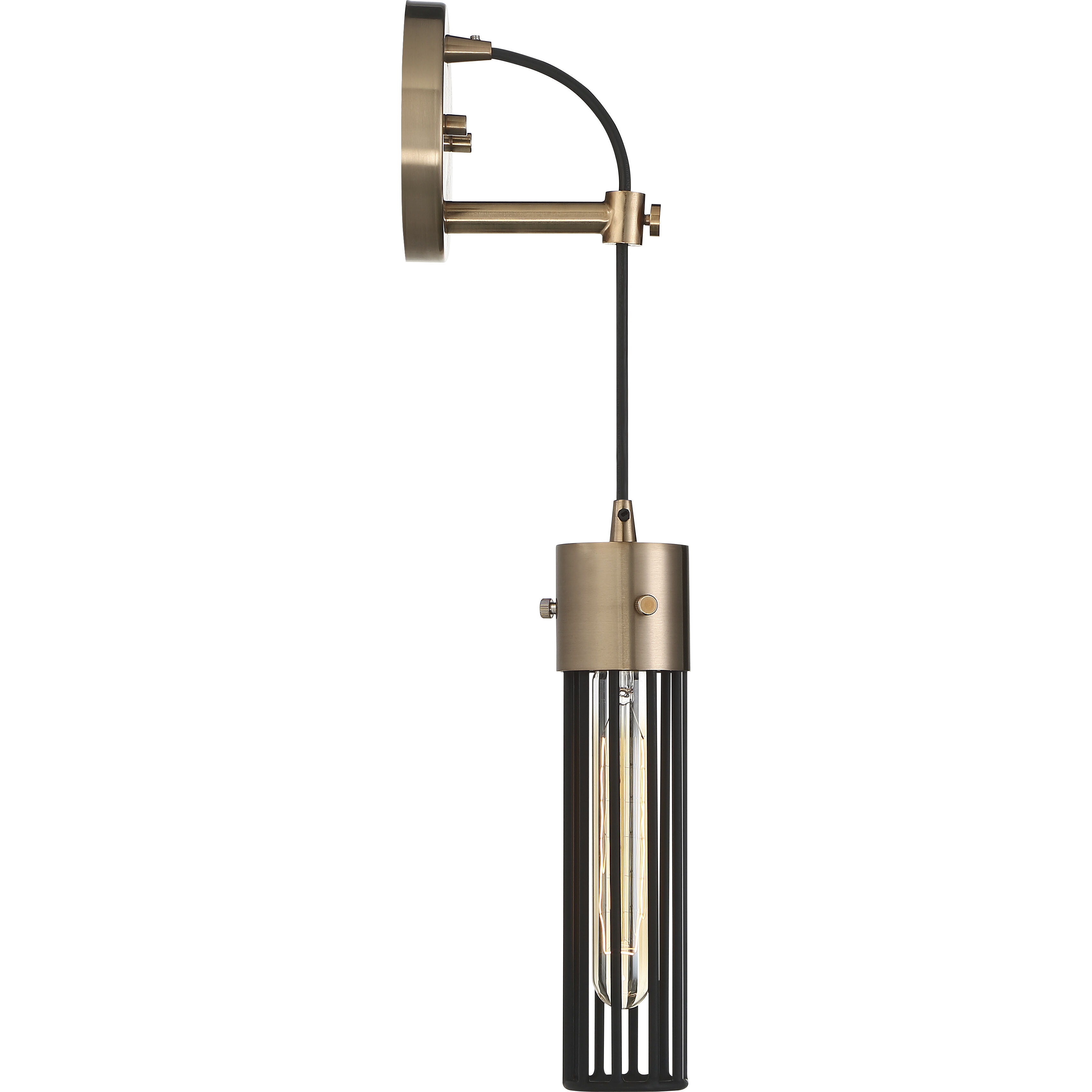 Eaves 1 Light 5 inch Copper Brushed Brass and Matte Black Wall Sconce Wall Light