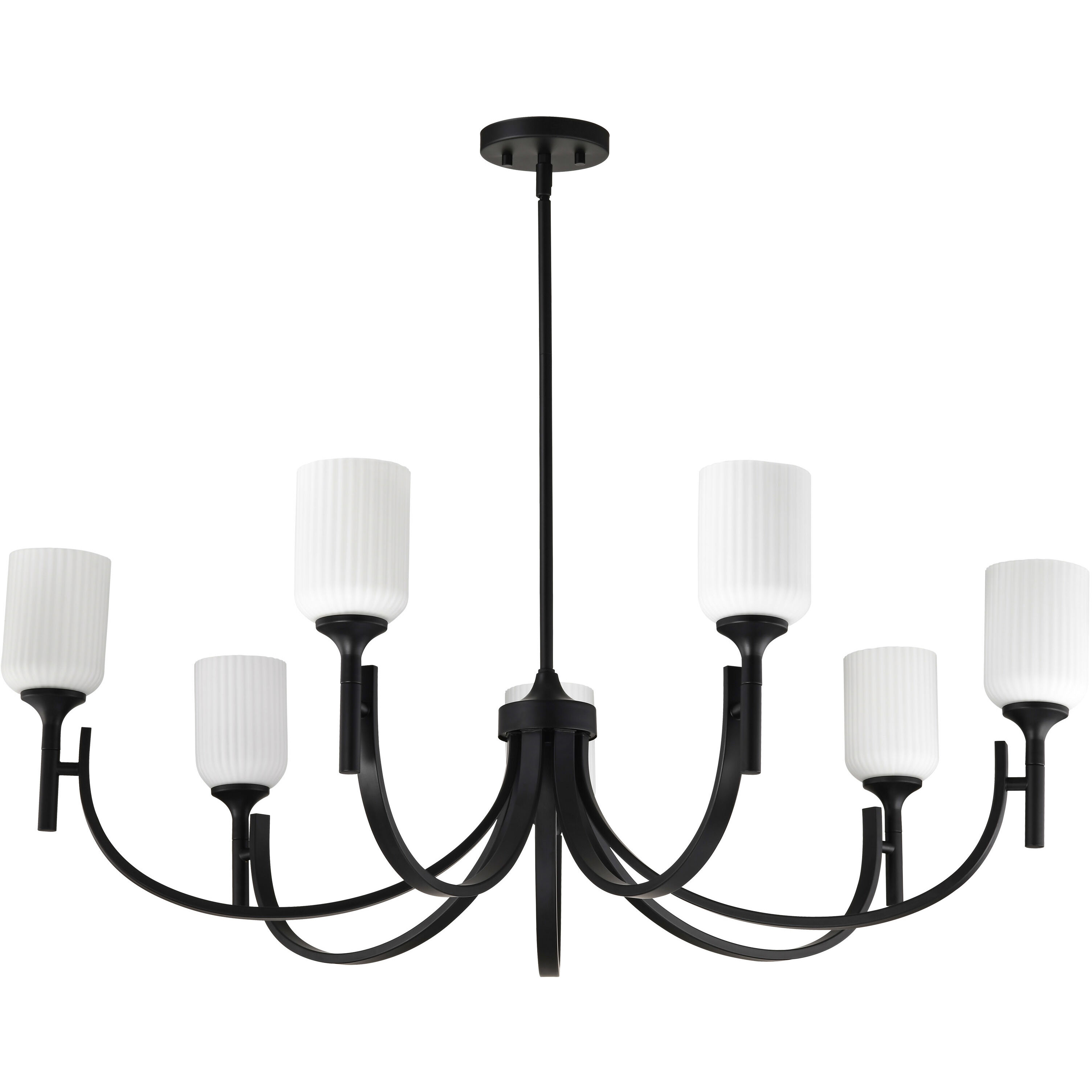 Solara 40 inch Matte Black Chandelier Ceiling Light