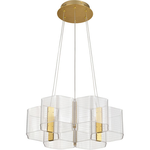 Kenzo LED 20.5 inch Polished Anodized Bronze Chandelier Ceiling Light