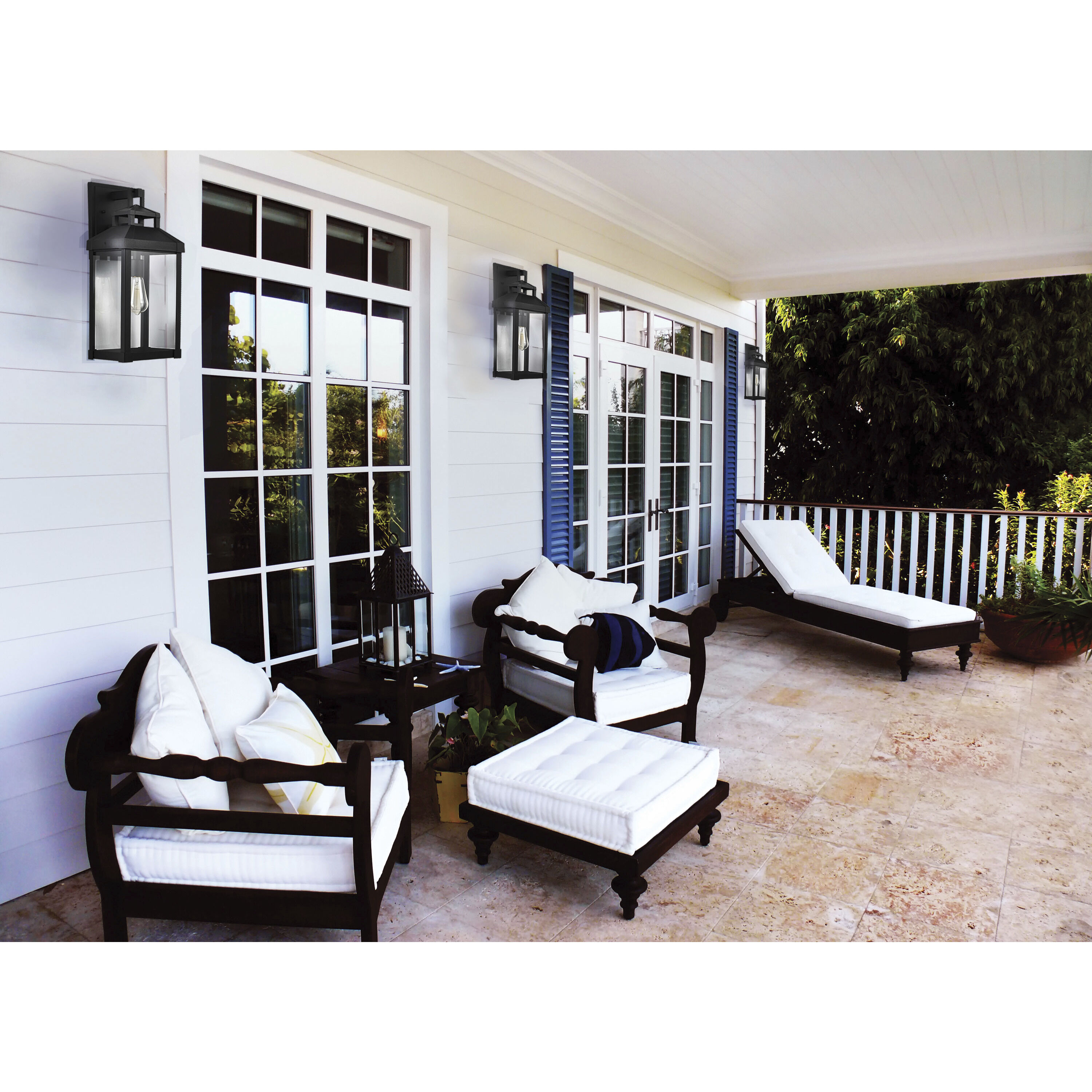 Corning 1 Light 20 inch Matte Black Outdoor Wall Sconce