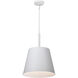 Alexis 1 Light 15 inch Matte White Pendant Ceiling Light