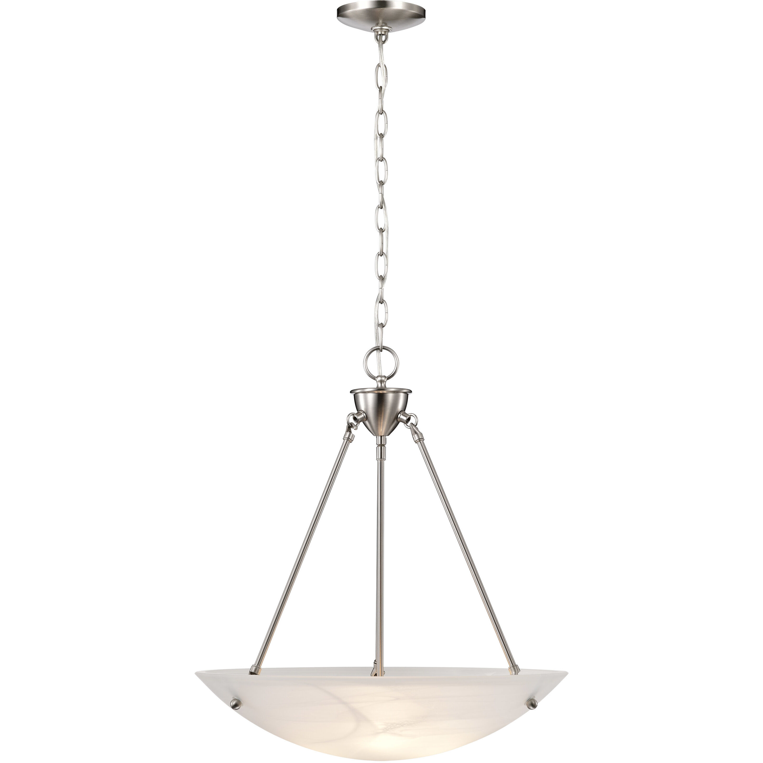 Brentwood 3 Light 23 inch Brushed Nickel Pendant Ceiling Light
