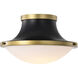 Lafayette 1 Light 14 inch Matte Black Flush Mount Ceiling Light