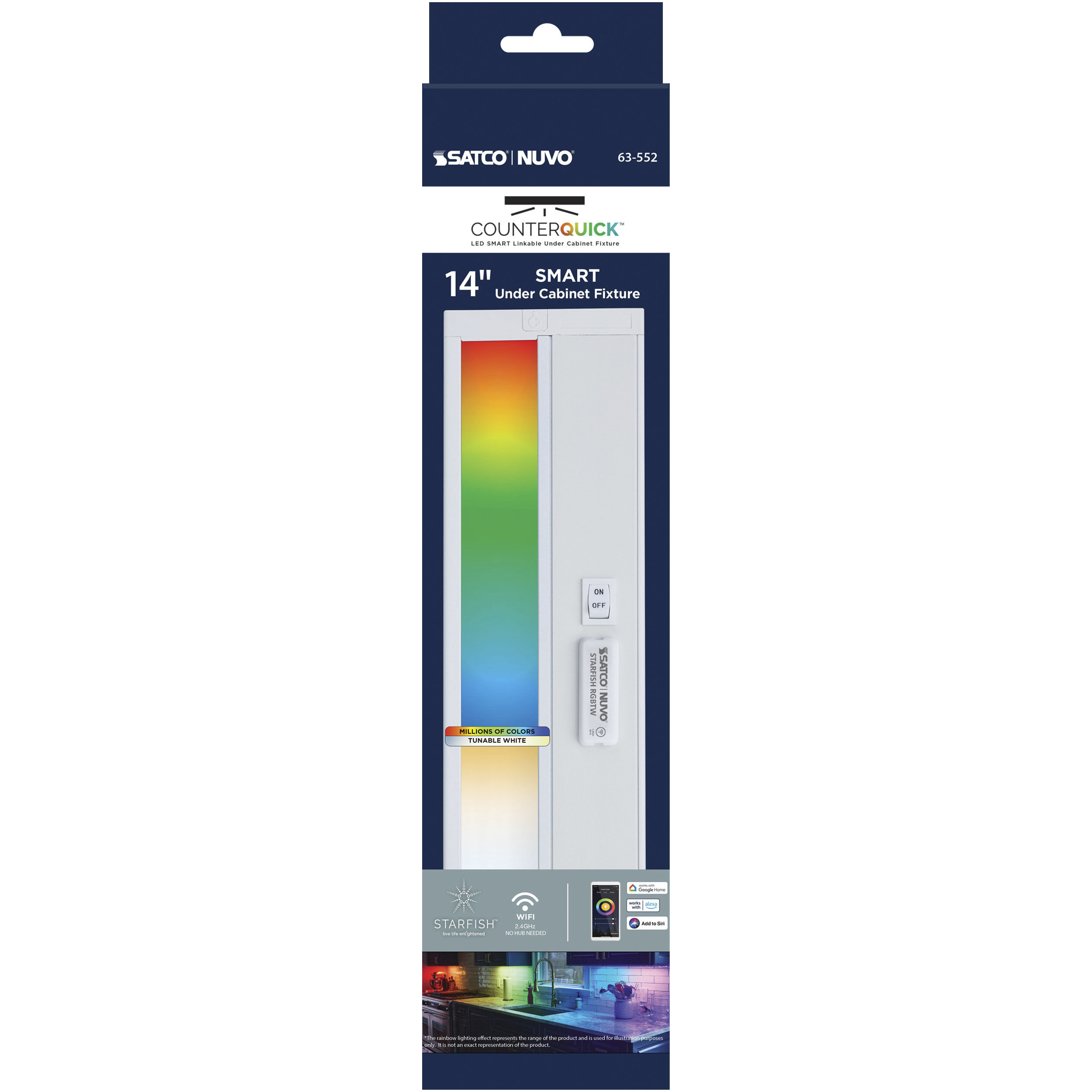 Starfish LED 3.54 inch White Linear Strip Ceiling Light