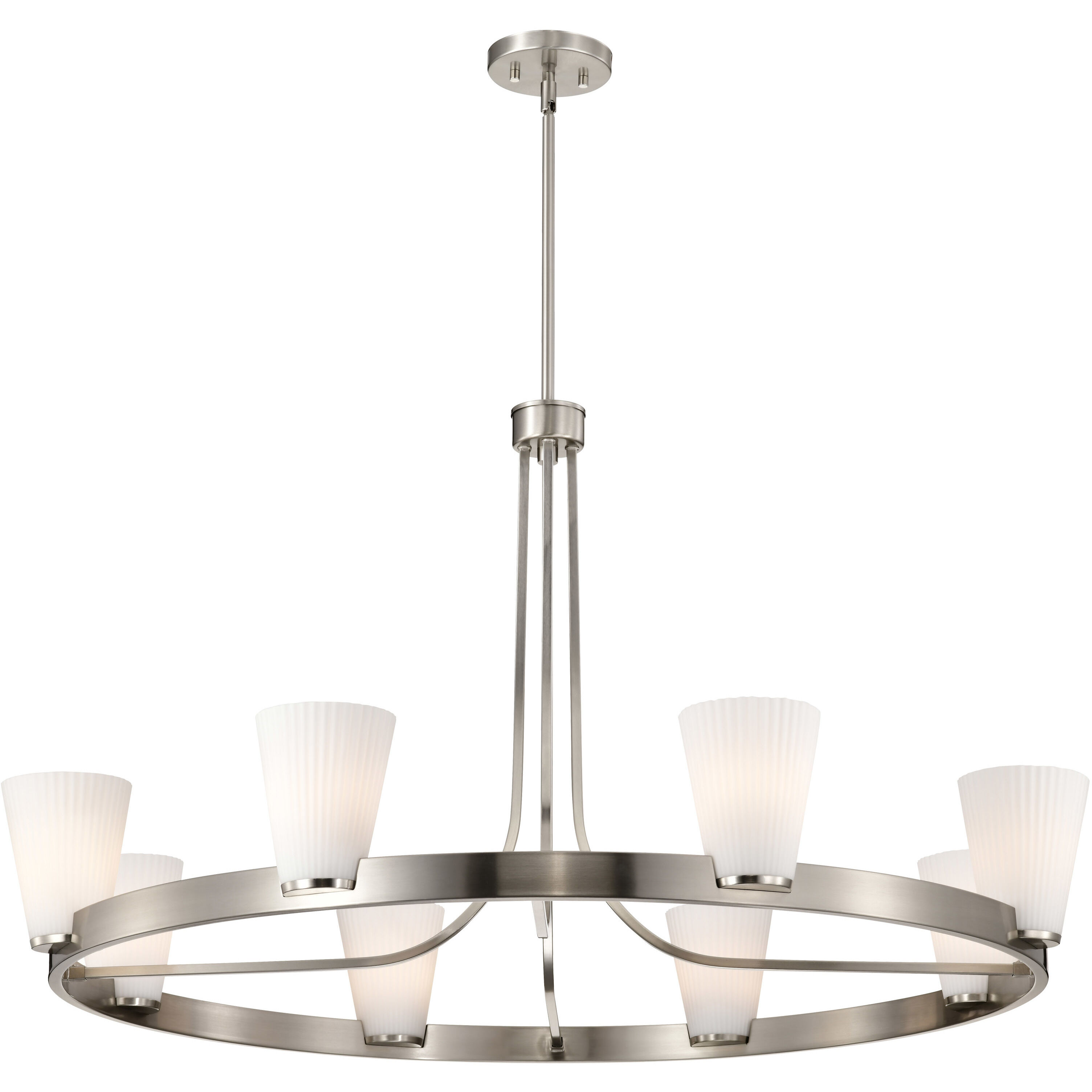 Royale 40 inch Brushed Nickel Chandelier Ceiling Light