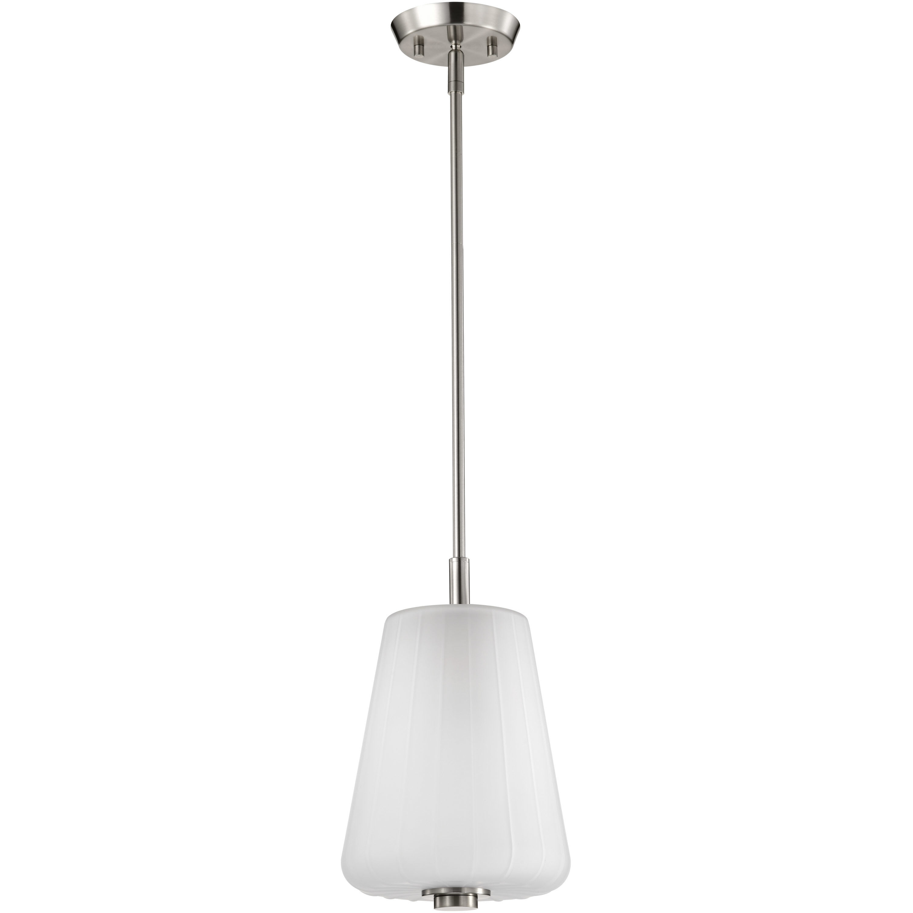 Lune 8 inch Brushed Nickel Pendant Ceiling Light