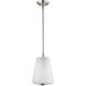 Lune 8 inch Brushed Nickel Pendant Ceiling Light