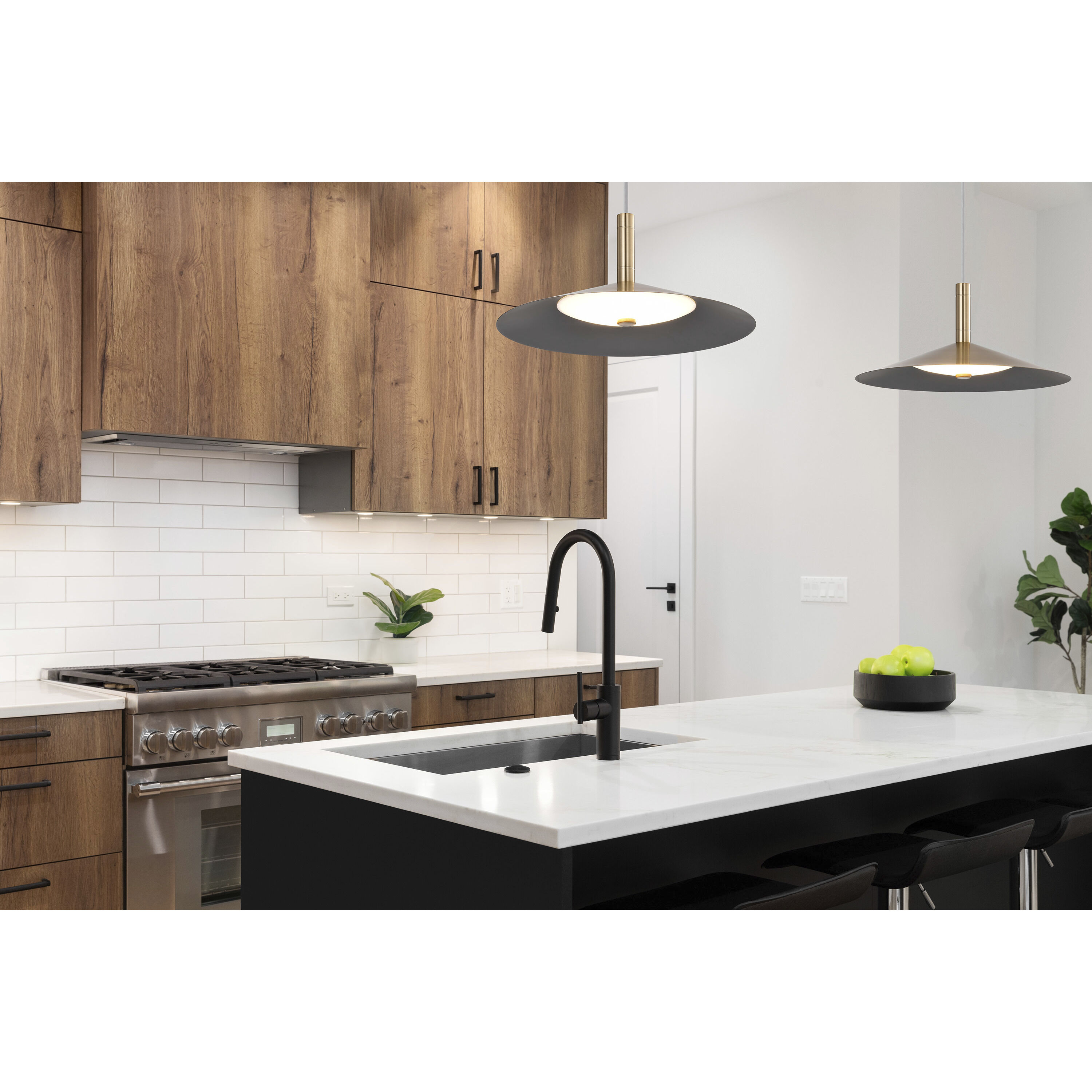 Corrine LED 14 inch Burnished Brass Pendant Ceiling Light