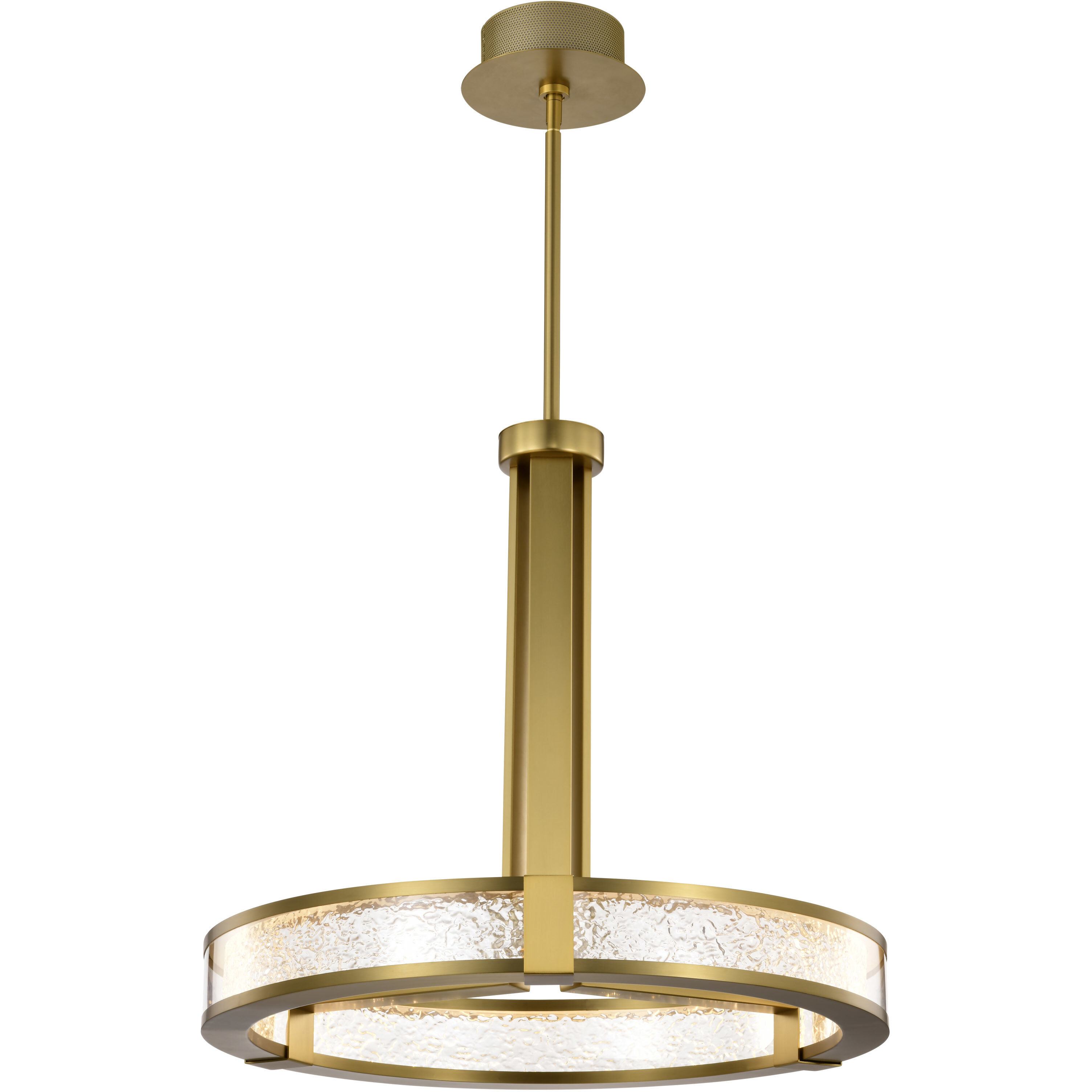 Darrow LED 24 inch Vintage Brass Pendant Ceiling Light