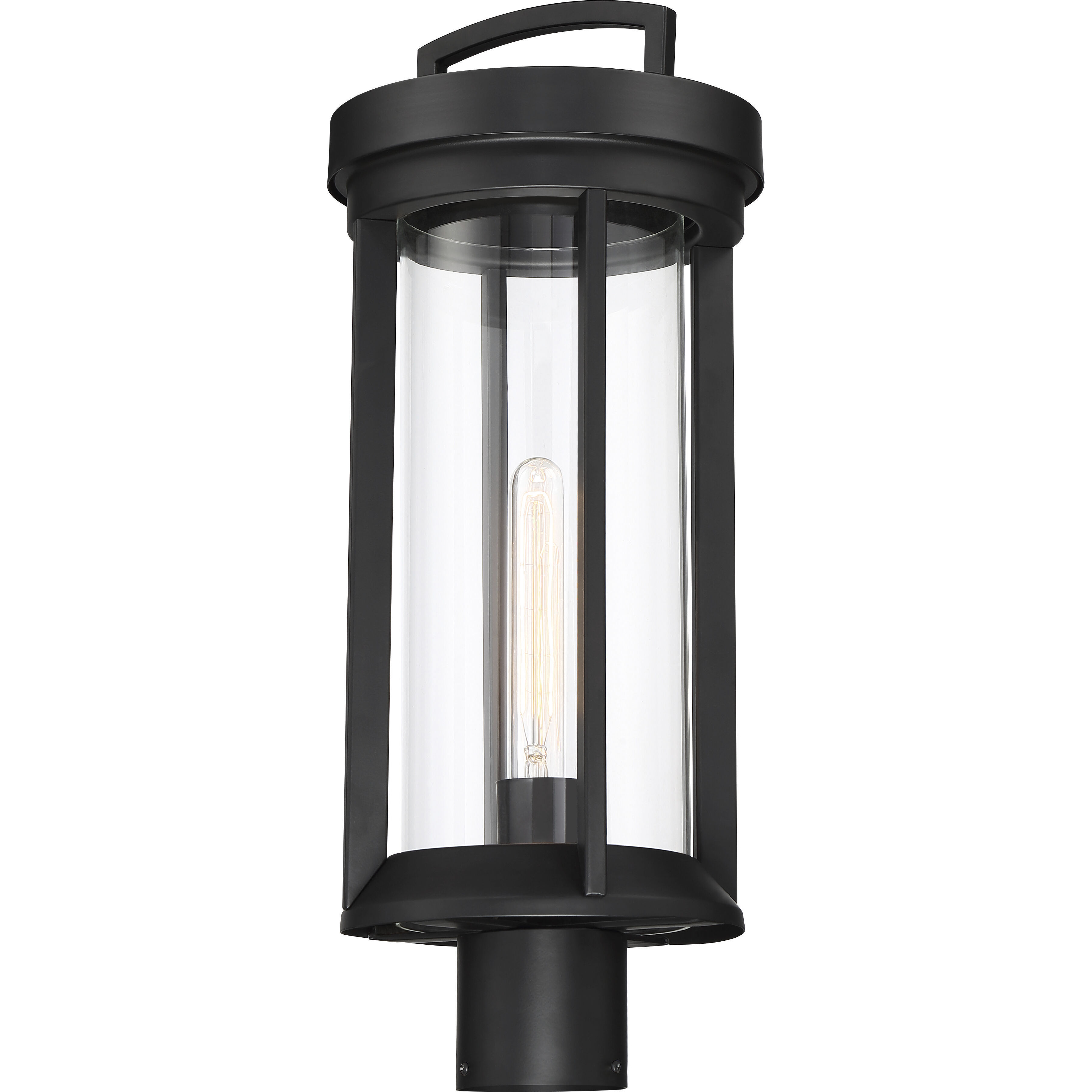 Huron 1 Light 21 inch Aged Bronze and Glass Outdoor Post Lantern