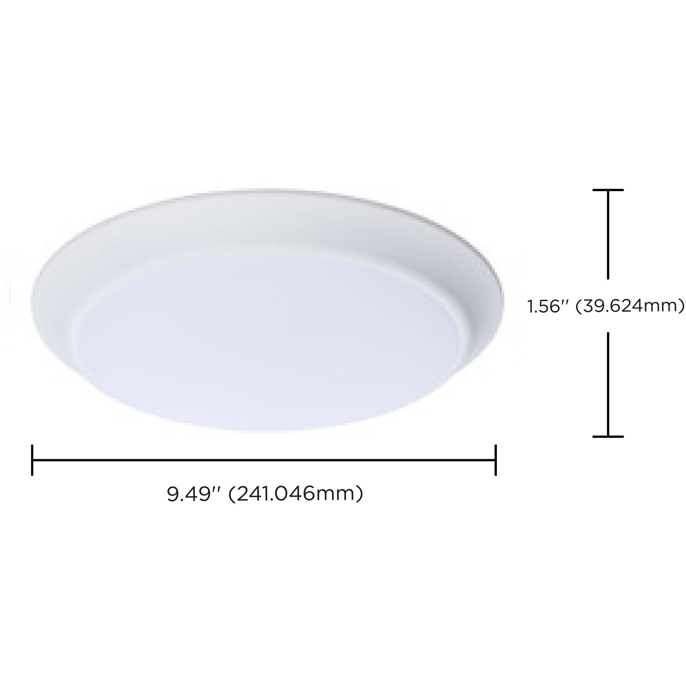 ColorQuick LED 9.49 inch White Close-to-Ceiling LED Disk Ceiling Light