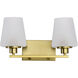 Lune 16 inch Vintage Brass Vanity Wall Light