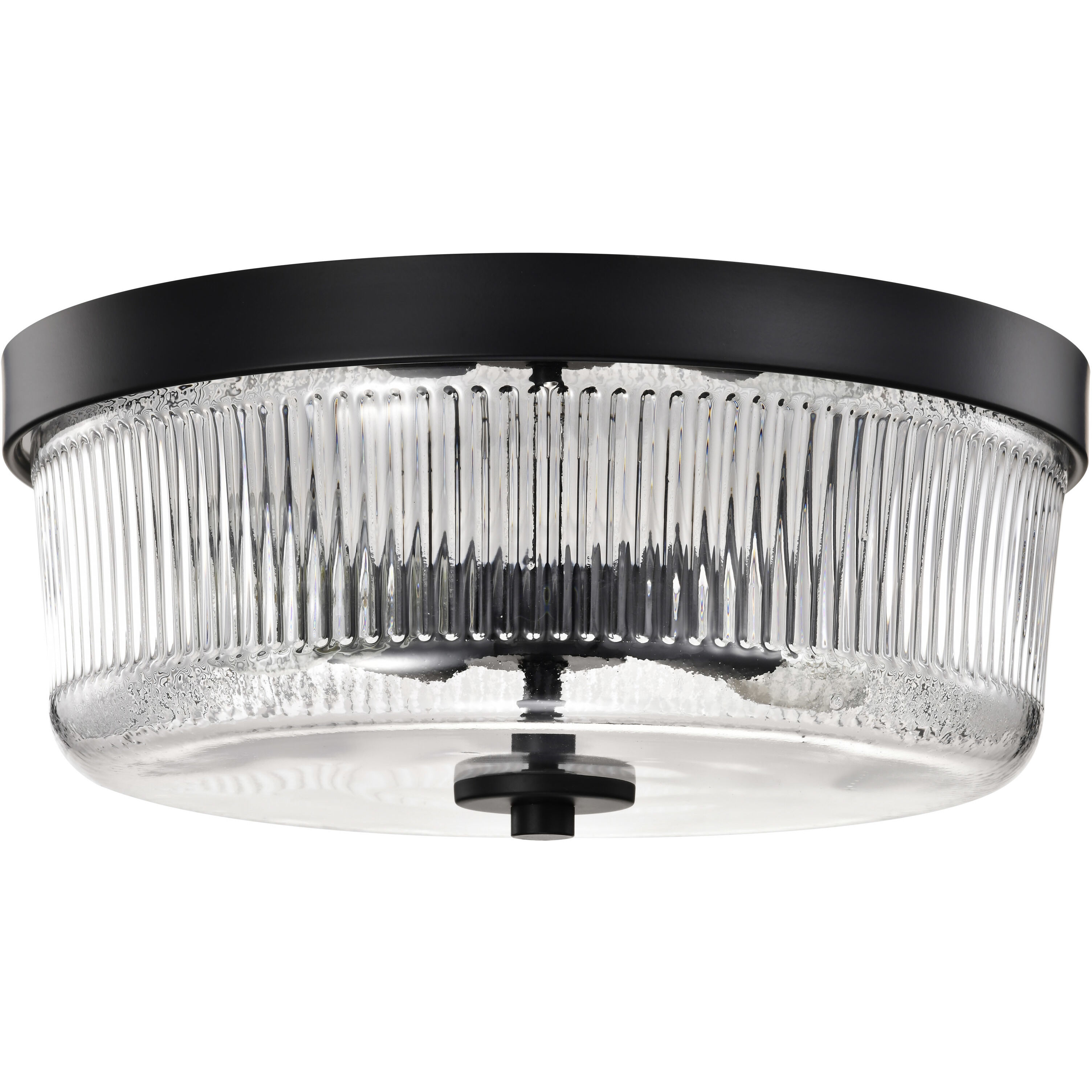 Grayson 13.5 inch Matte Black Flush Mount Ceiling Light