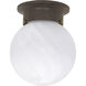 Brentwood 1 Light 6 inch Old Bronze Flush Mount Ceiling Light