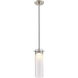 Pulse LED 3 inch Brushed Nickel Mini Pendant Ceiling Light
