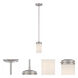Polaris 1 Light 5.13 inch Brushed Nickel Mini Pendant Ceiling Light