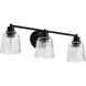 Grayson 24 inch Matte Black Vanity Wall Light