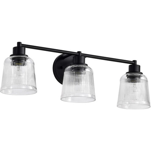 Grayson 24 inch Matte Black Vanity Wall Light
