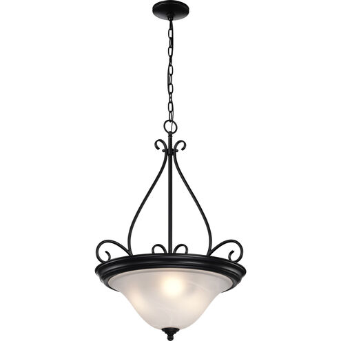 Castillo 3 Light 20.5 inch Textured Black Pendant Ceiling Light