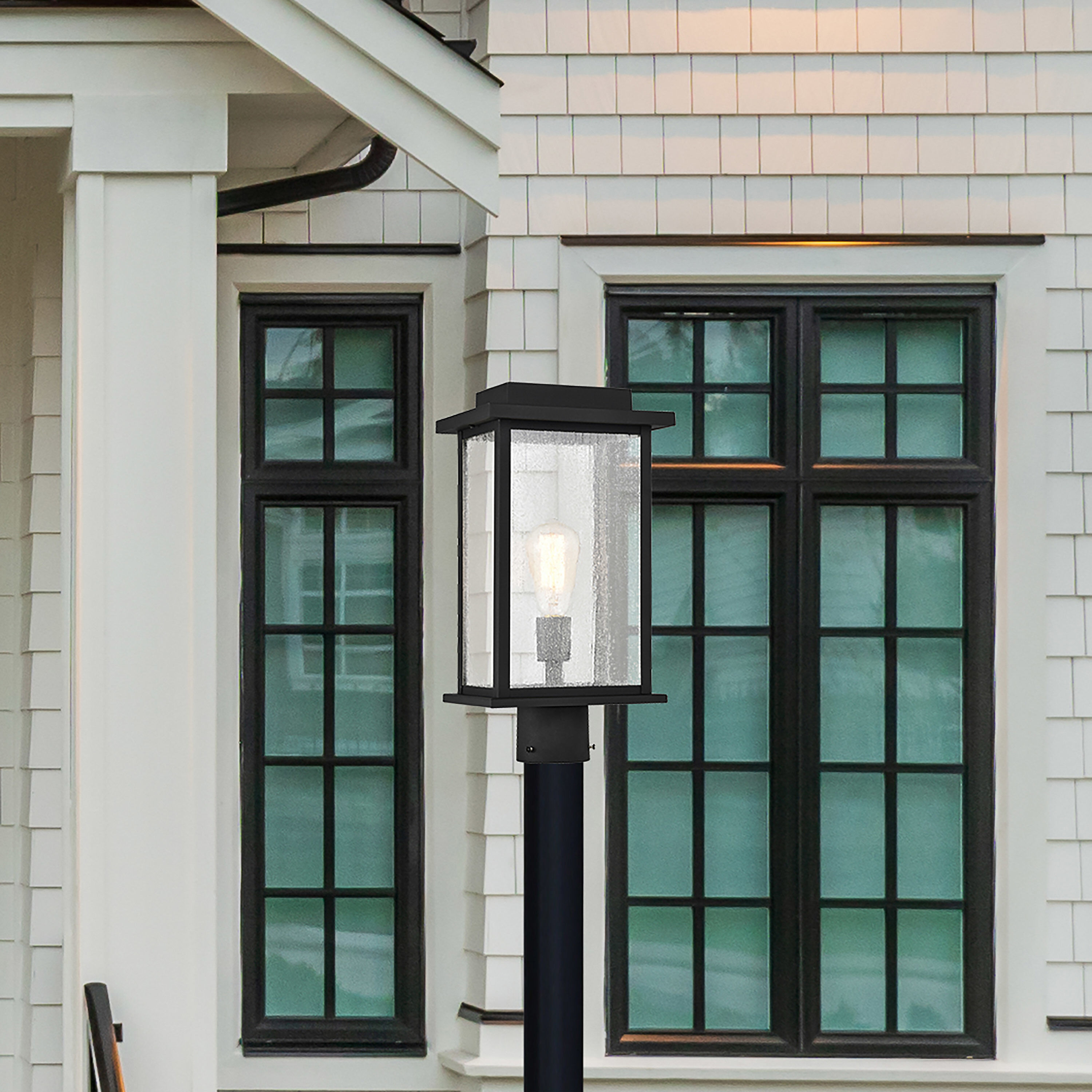 Sullivan 17 inch Matte Black Post Lantern