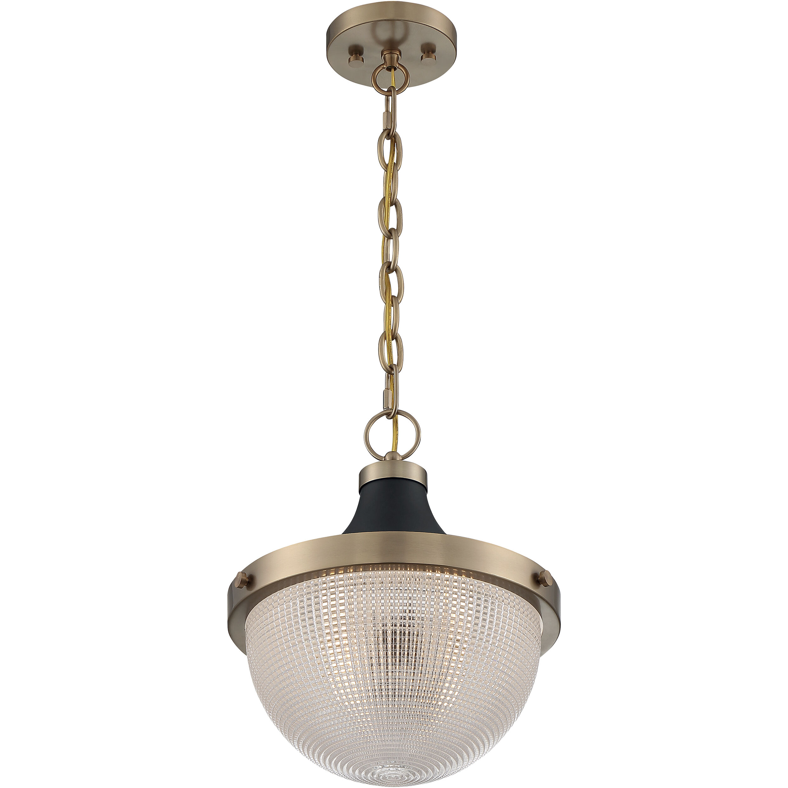 Faro 1 Light 13 inch Burnished Brass and Black Accents Pendant Ceiling Light