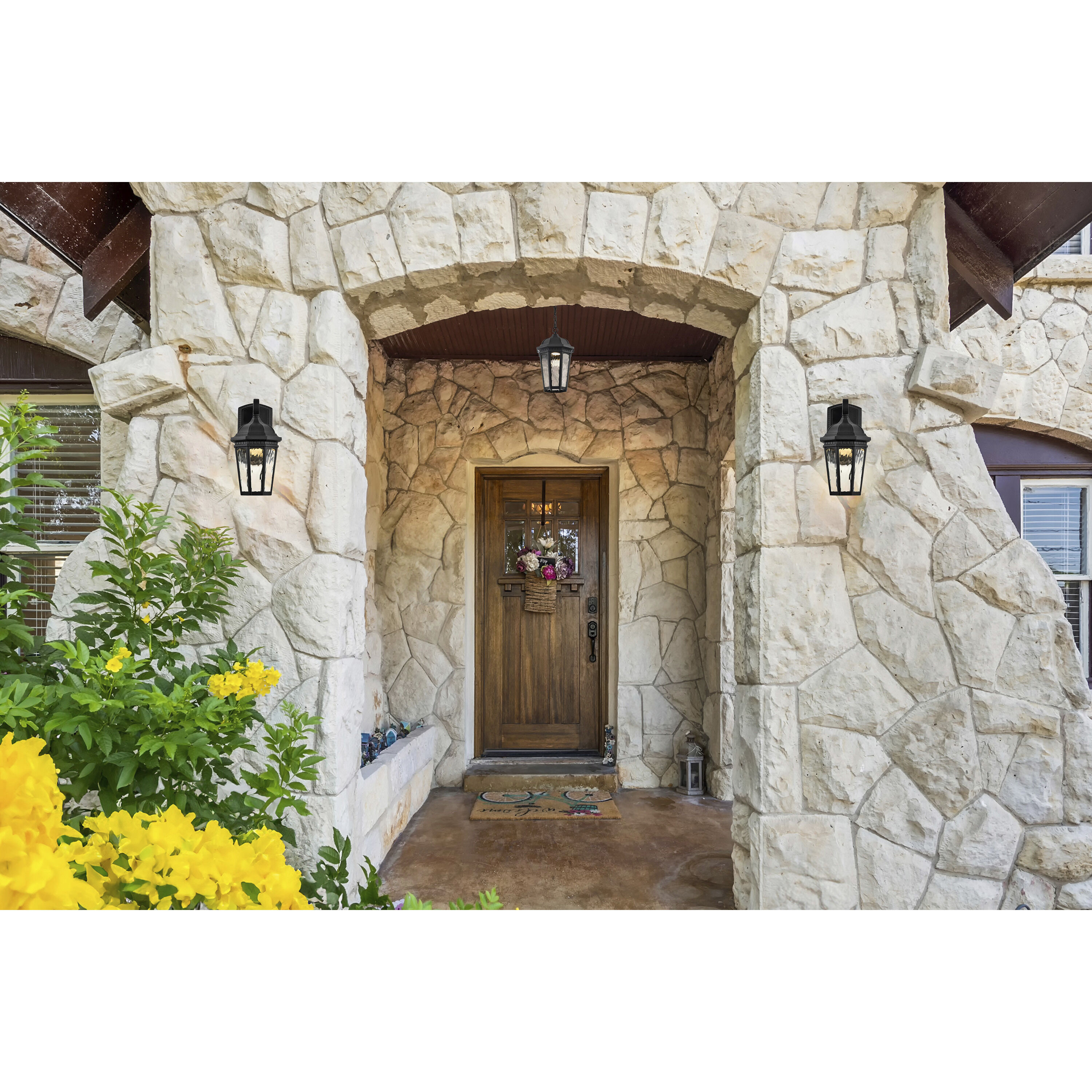 East River LED 8.25 inch Matte Black Outdoor Hanging Fixture