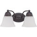 Brentwood 2 Light 15 inch Mahogany Bronze Vanity Light Wall Light