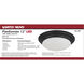 Brentwood LED 11.75 inch Matte Black Flush Mount Ceiling Light