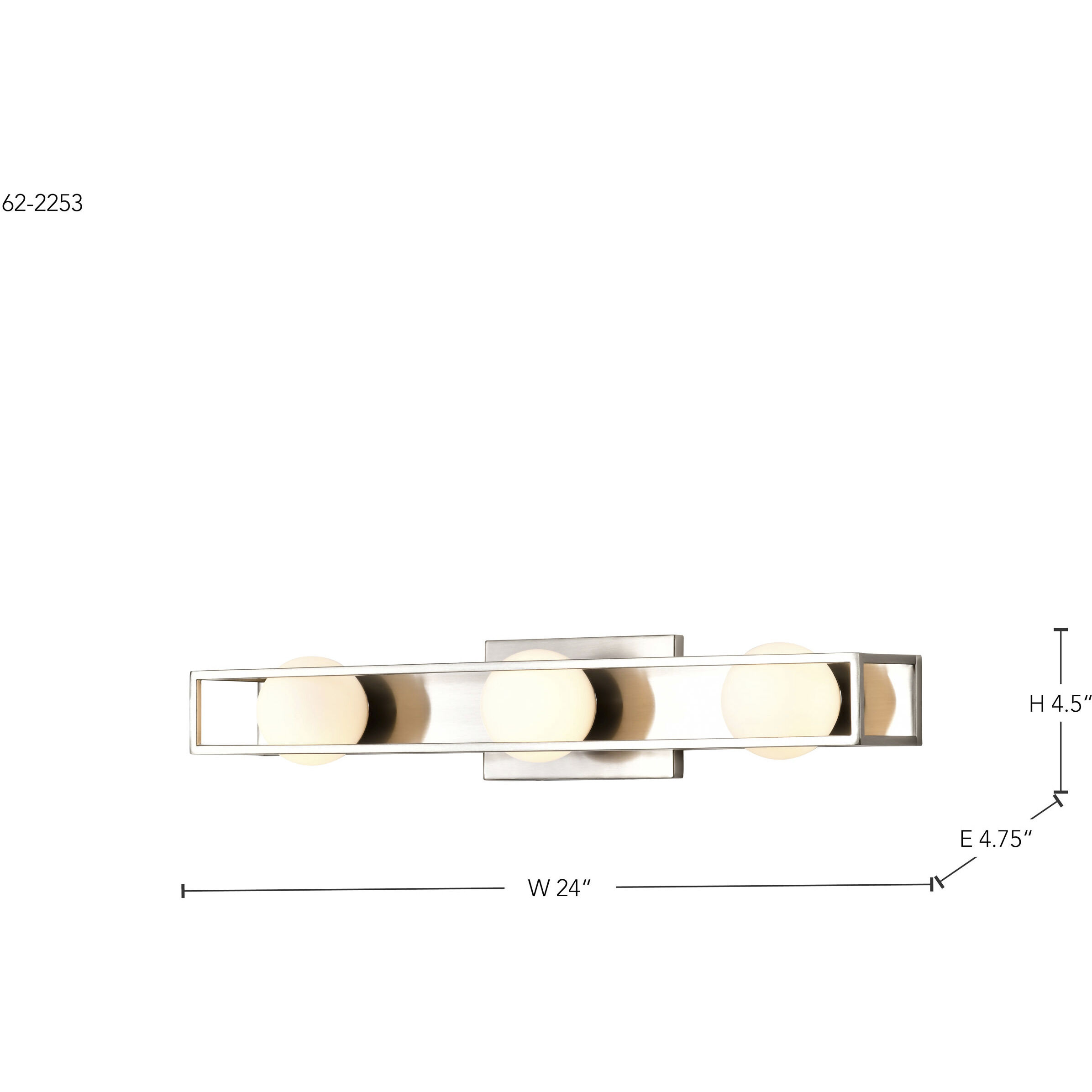 Jenkins LED 24 inch Brushed Nickel Vanity Light Wall Light