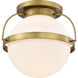 Lakeshore 1 Light 18 inch Natural Brass Flush Mount Ceiling Light