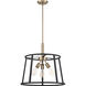 Chassis 3 Light 20 inch Copper Brushed Brass and Matte Black Pendant Ceiling Light