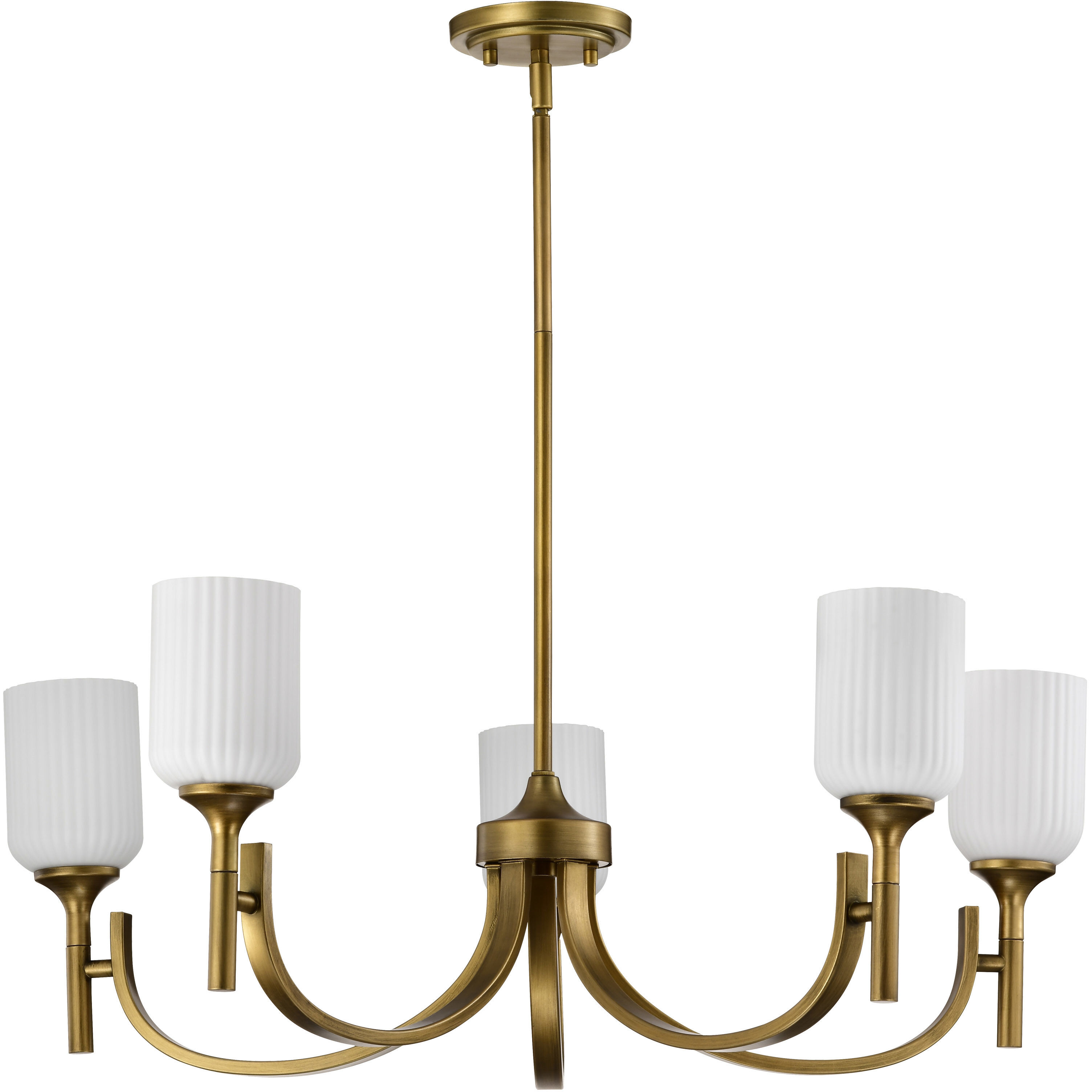 Solara 30 inch Natural Brass Chandelier Ceiling Light