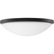 Button LED 17 inch Matte Black LED Flush Mount Ceiling Light